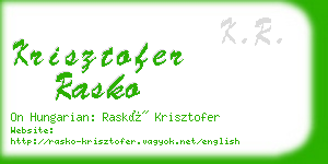 krisztofer rasko business card